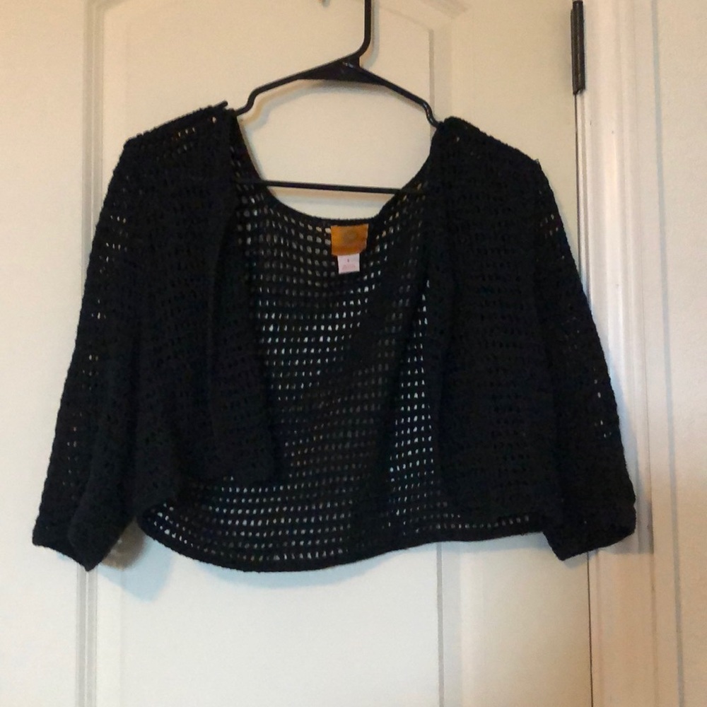 Black knitted cover up
